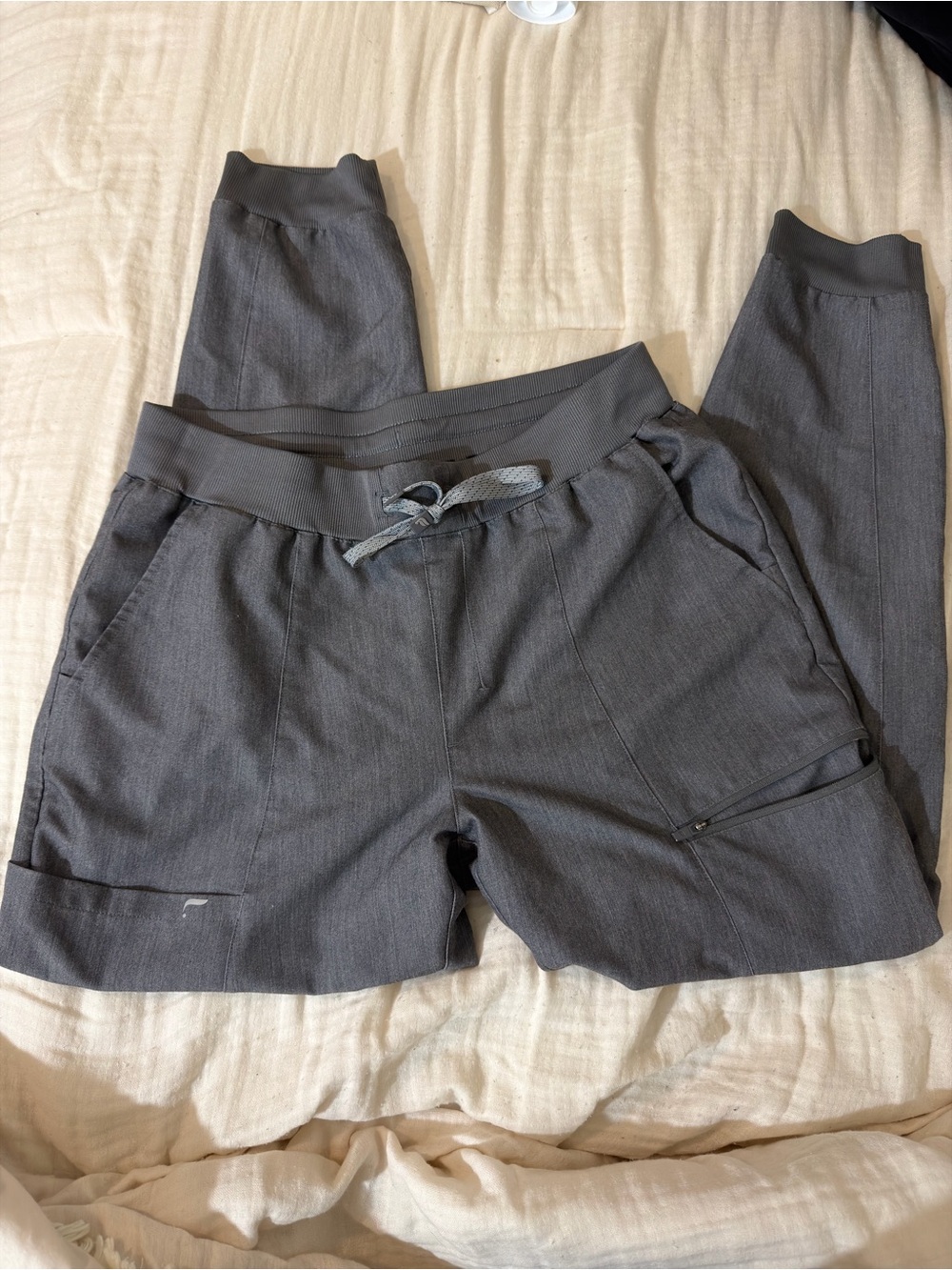 Gray Fabletics Jogger Scrub Pants